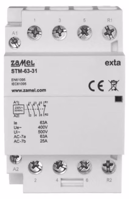 Quadro modulare di protezione, 63A, 3NO+1NC, 230V AC, tipo: STM-63-31, codice prodotto: EXT10000301