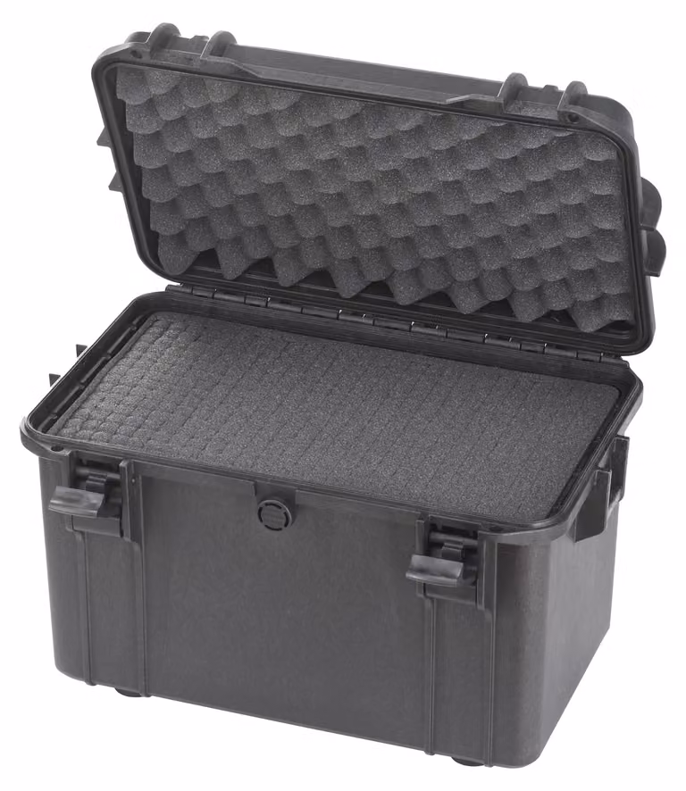 Valigia impermeabile e antipolvere, grado di protezione IP67, dimensioni 400x230x260 mm, colore nero, materiale: nylon