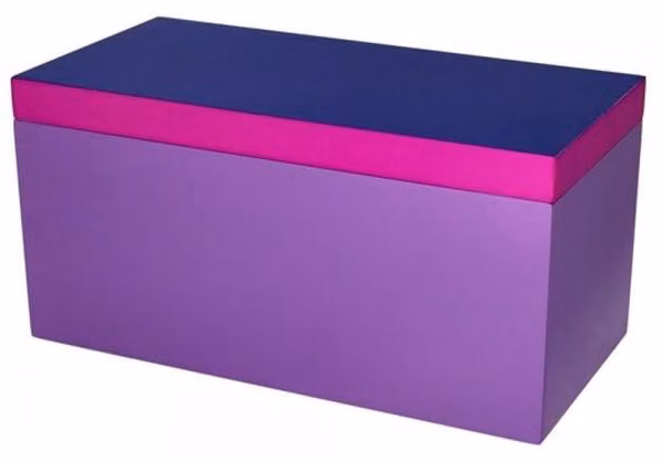 Contenitore regalo, modello Neo, rettangolare, lilla e blu (13x26x13 cm)