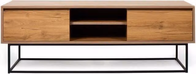 Porta TV in legno "Laxus" - 140 x 40 x 50 cm - Marrone