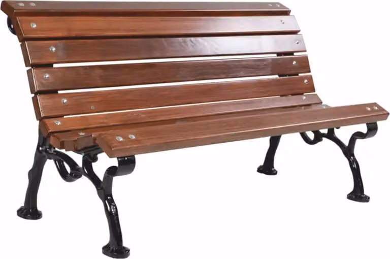 Casa Padrino panchina in legno tropicale - panchina da città marrone scuro/nero 180 cm