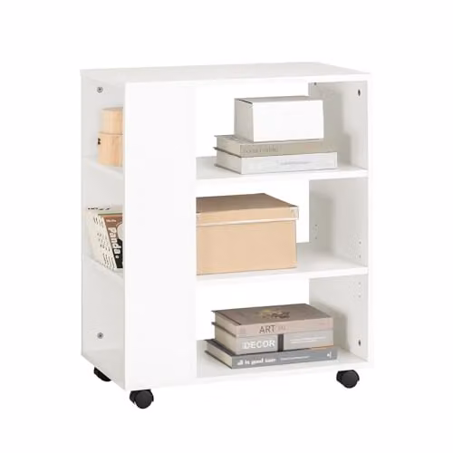 SoBuy Mobiletto per Stampante con 7 Scomparti e Ruote, Ufficio 60×35×75cm