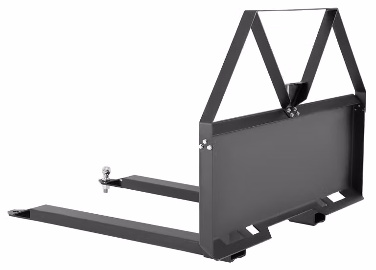SucceBuy Attacco rapido, 1160x145x822 mm Forche per pallet con telaio, portata 1179 kg, sfera di aggancio 47,6 mm, attacco rapido, caricatore frontale, adatto per minipale e trattori