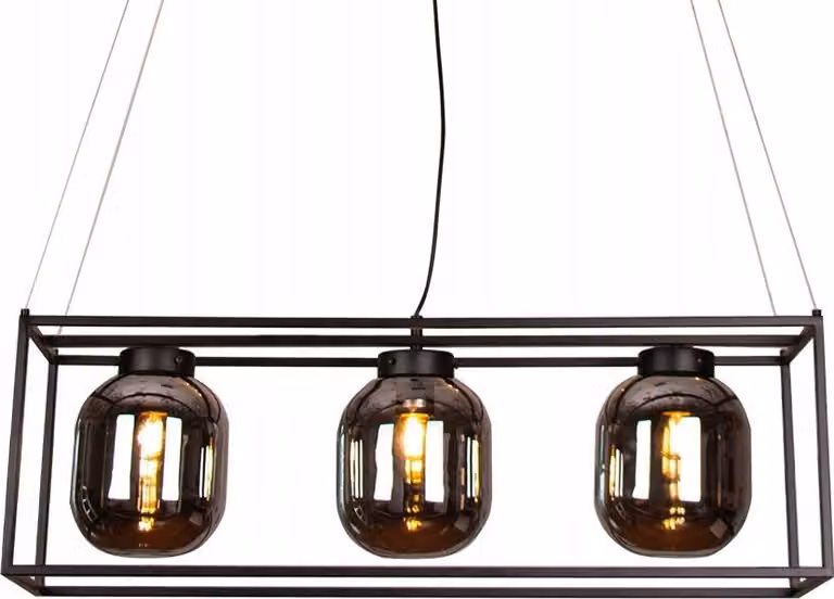 Lampada a sospensione per soggiorno sala da pranzo 3 paralumi in vetro