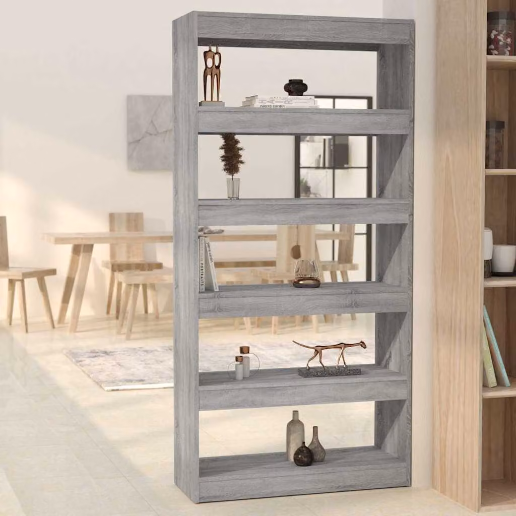 Libreria/Divisorio vidaXL Grigio Sonoma in MDF L: 80 cm, P: 30 cm, H: 166 cm