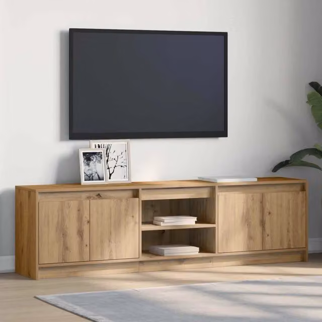 Unità TV minimalista vidaXL in legno marrone, sospesa a parete, L 180 x P 34 x H 50 cm