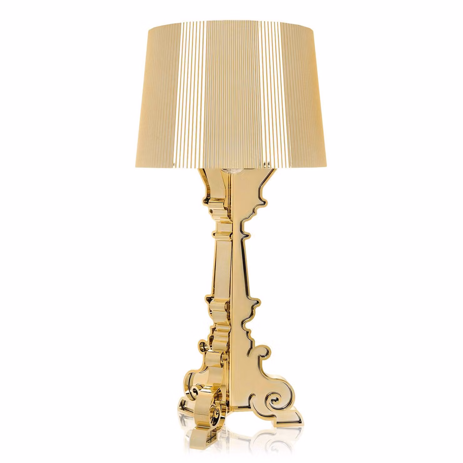Kartell Lampada da tavolo di design Bourgie, dimmerabile, Ottone / Oro, Soggiorno / Sala da pranzo, Plastica, Design, Lampada da tavolo
