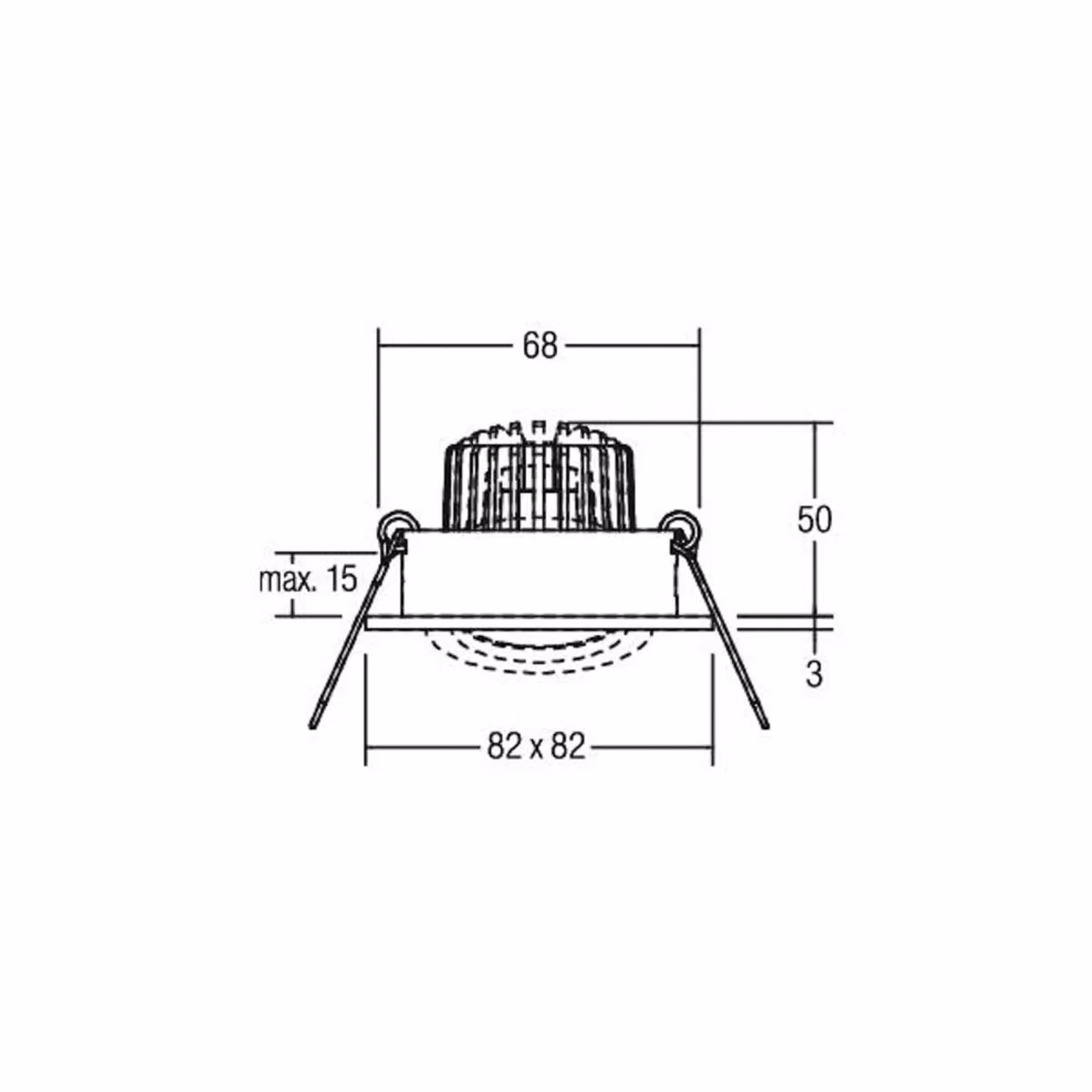 BRUMBERG Faretto da incasso a LED Tirrel-S, on/off, alluminio opaco Tirrel-S, Alluminio / Grigio / Zincato, Soggiorno / Sala da pranzo, Alluminio, Downlight