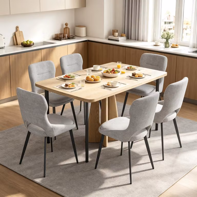 Sedia da reception, sedia da scrivania, poltrona decorativa, sedia da pranzo, poltrona per il soggiorno, panca imbottita per camerini (solo 6 sedie). Colore: grigio