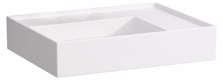 LAUFEN Kartell lavabo à poser, tablette à droite, sans trou pour robinet, sans trop-plein, 600x460mm, H8183344001121, H8183344001121
