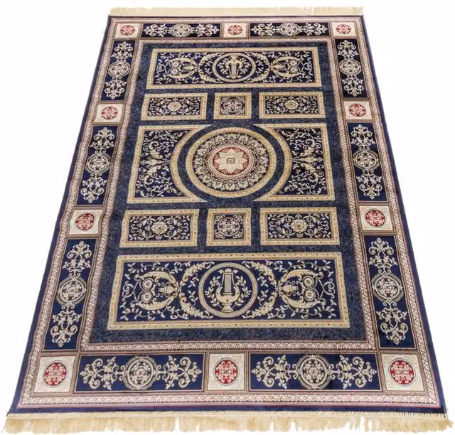 Tappeto RUBINE 350 Imperial BLU cm.250x480 disegno classico persiano stile orientale tradizionale. Tappeto salotto, soggiorno, camera da letto, ingresso, corridoio.