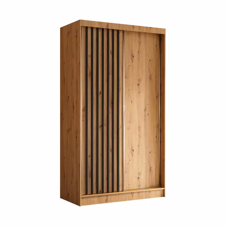 AX LIVING Armadio Cabinio Artisan largo 120 cm con doghe