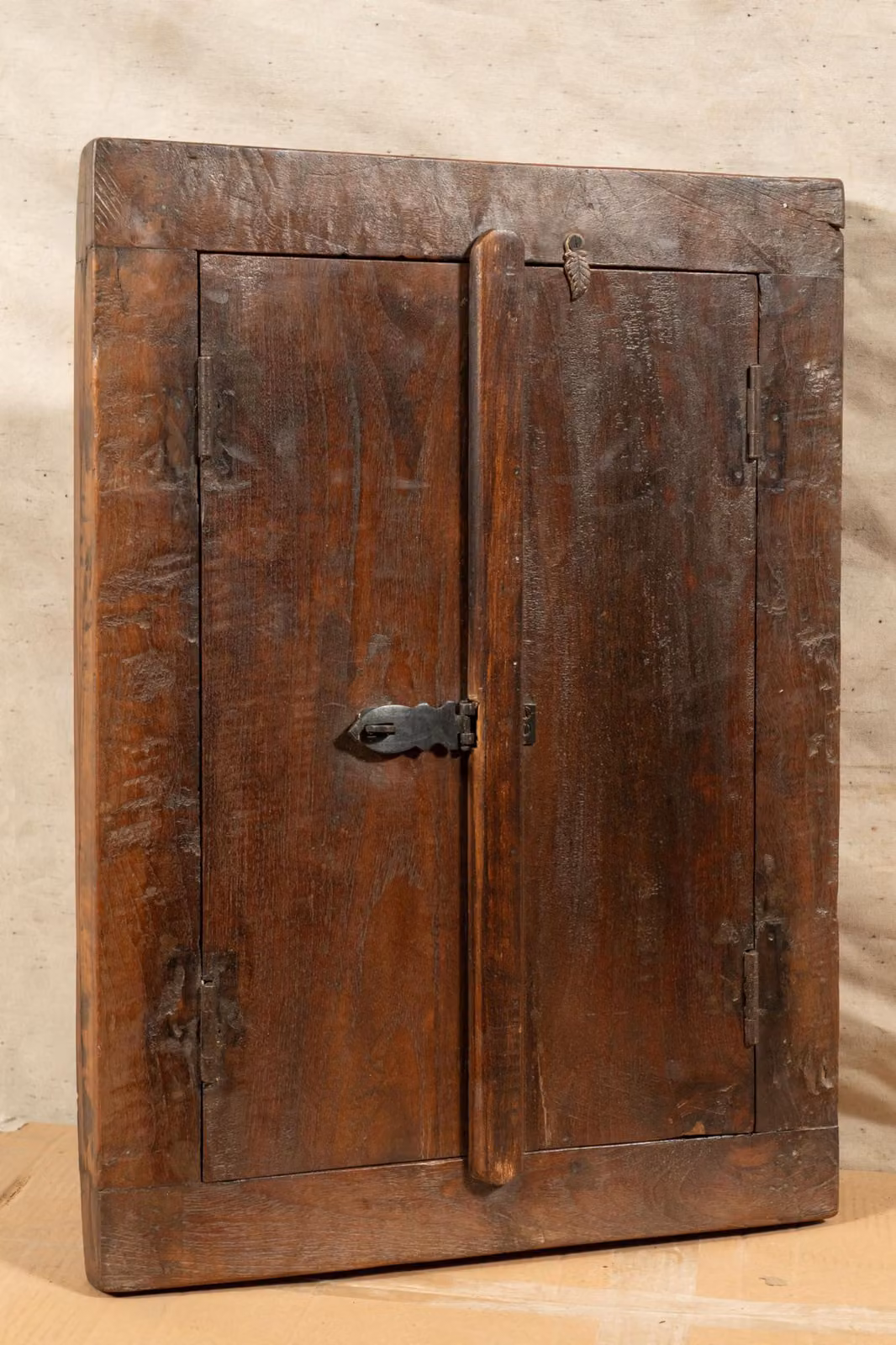 Telaio per porta interna in legno di teak, dimensioni 44,5 x 6,5 x 60,5 cm, per 1 porta, colore marrone