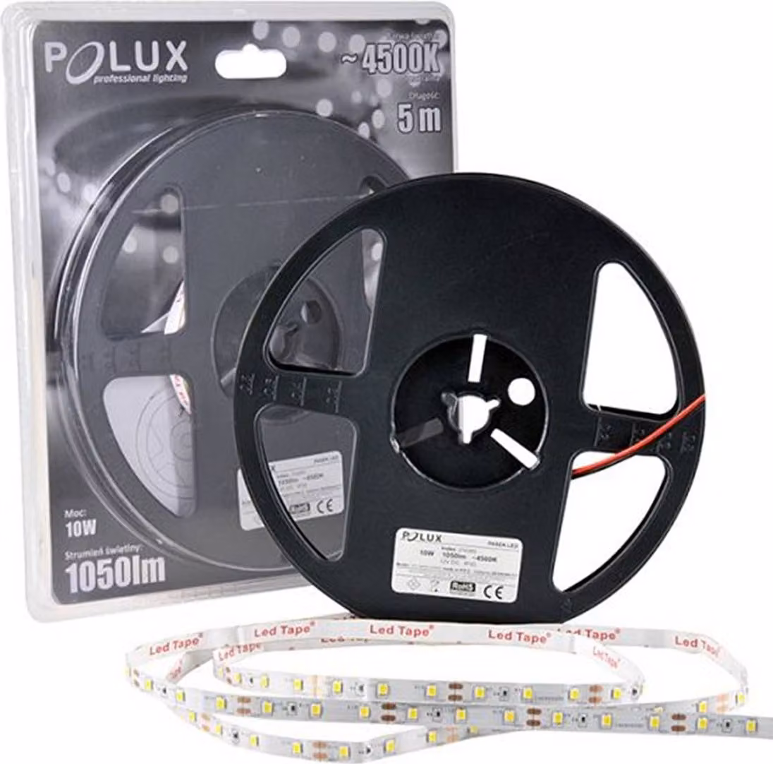 Striscia LED 12V 5m IP20 ~4500K 1050lm 10W 314383 Polux
