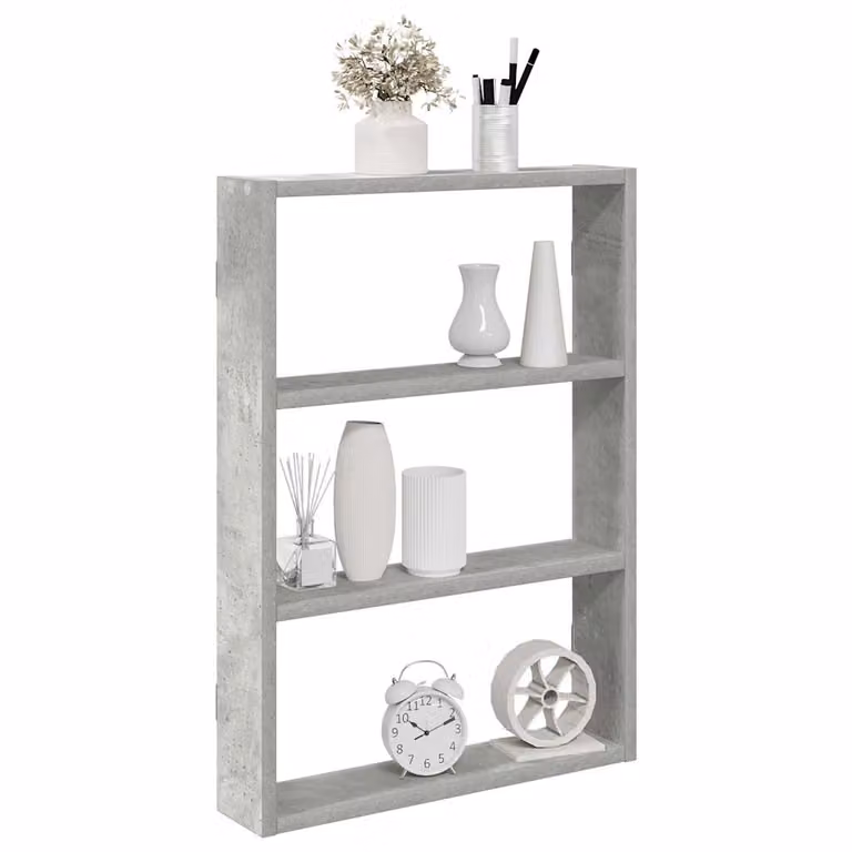Scaffale da muro moderno vidaXL in MDF grigio opaco L: 43 cm, P: 9 cm, H: 60 cm