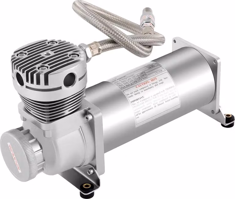 Compressore d'aria, alta pressione, design portatile, argento