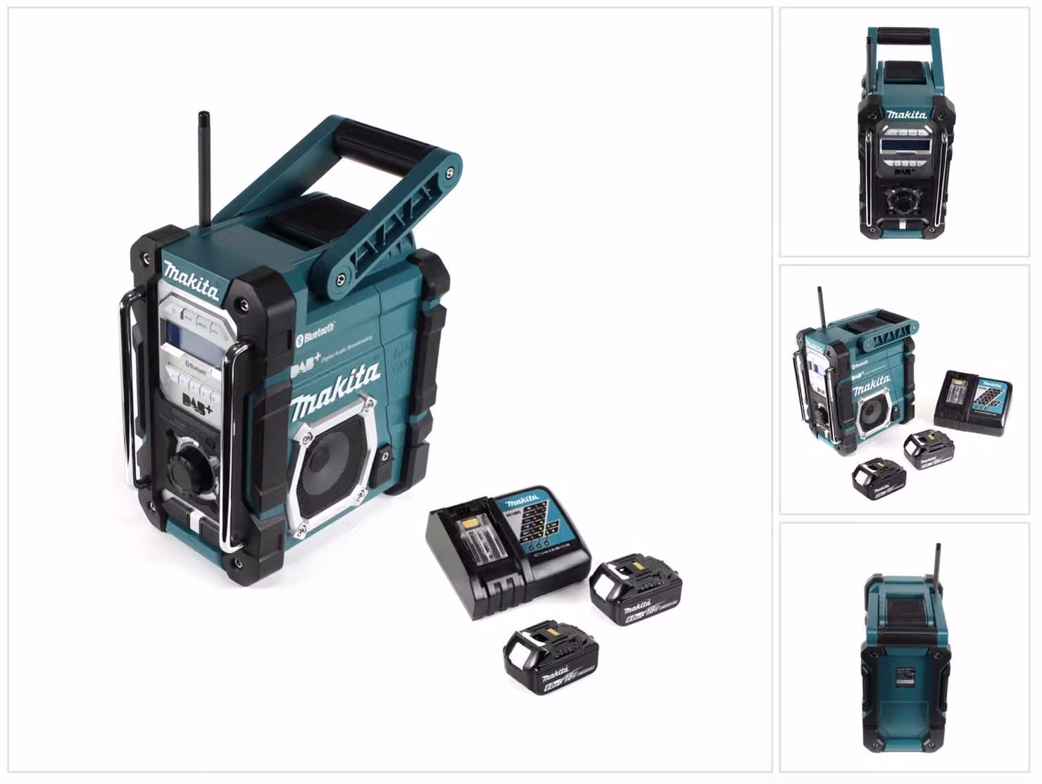 Makita DMR 112 RG Radio da cantiere a batteria 7,2 - 18V Bluetooth DAB+ + 2x batteria da 6,0 Ah + caricabatteria
