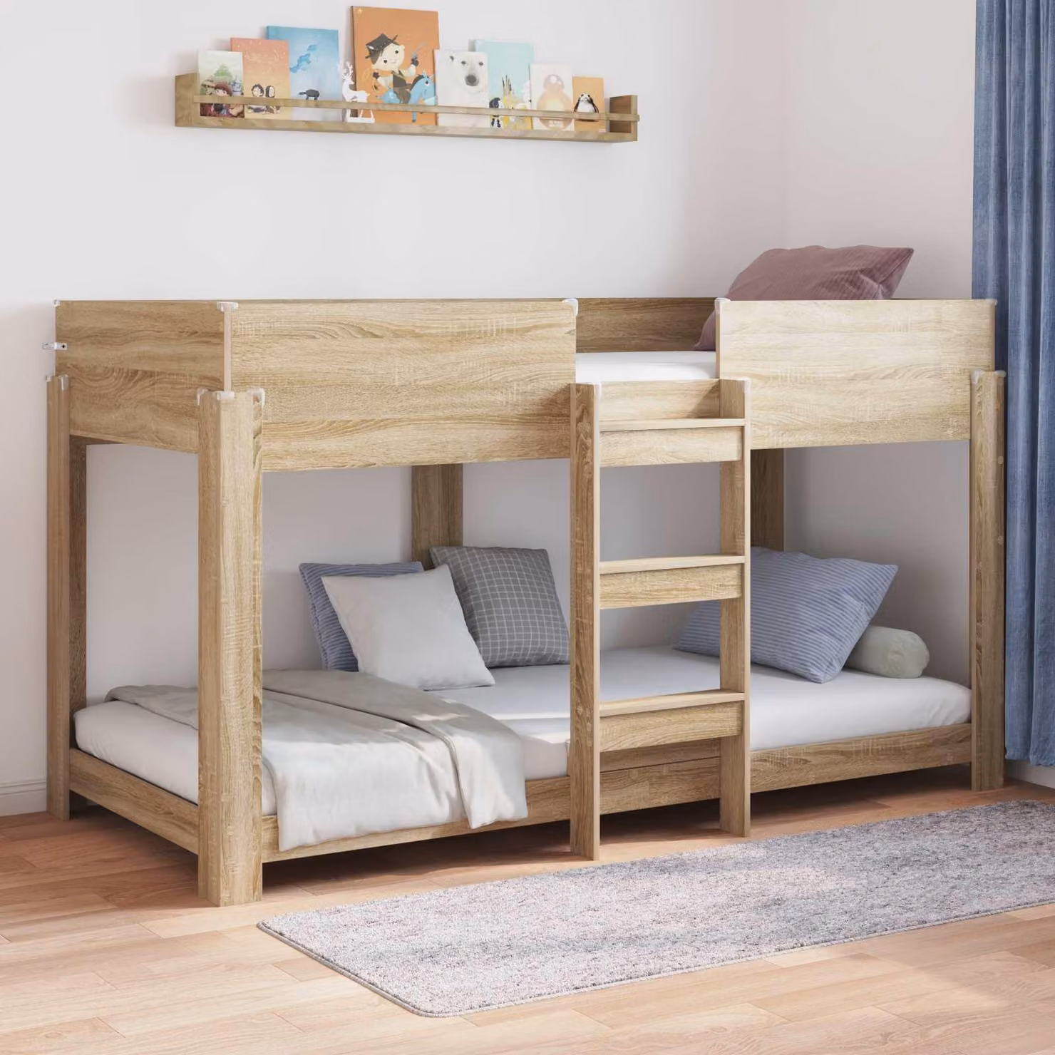 Maison Exclusive - Letto a castello per bambini in rovere Sonoma 80 x 200 cm Materiale ligneo