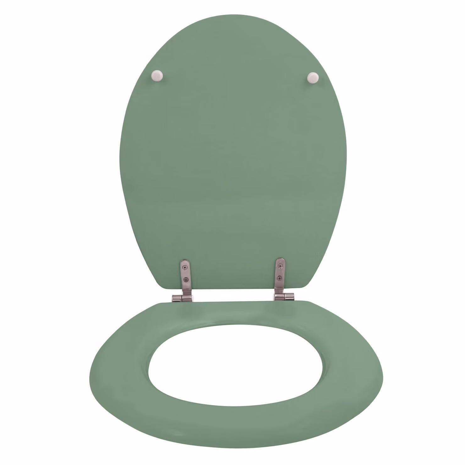 MSV Sedile WC Coperchio del WC Anima in legno MDF "Basil Green" Cerniere in acciaio inox - qualità elevata e robusta
