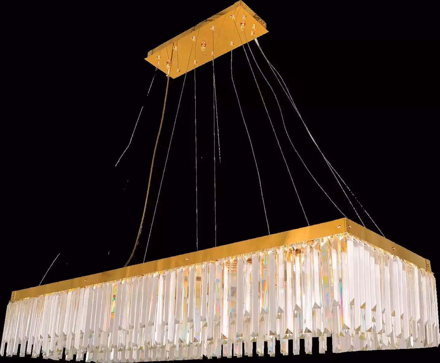 Kronleuchter Luxus Leuchter Beleuchtung Lampe Kristall Deckenlampe Gold