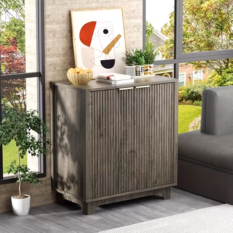 Tavolino laterale – tavolino compatto dal design vintage – consolle con spazio contenitivo
