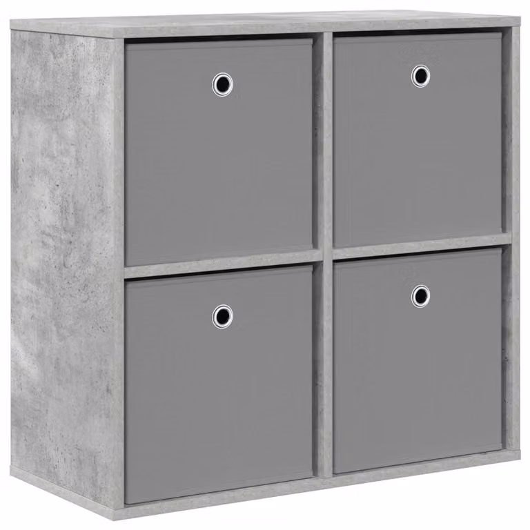 Credenza con cassetto Grigio cemento 68,5 x 32 x 67 cm