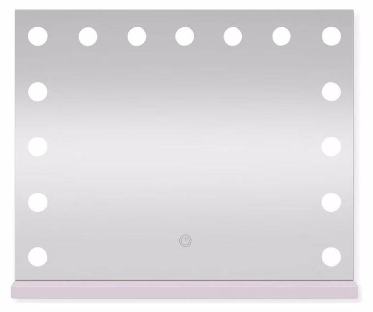 SensaHome Vanity Mirror Pro – Specchio da trucco stile Hollywood con 12 lampade LED dimmerabili, 3 modalità di illuminazione, 46 × 58 cm – bianco
