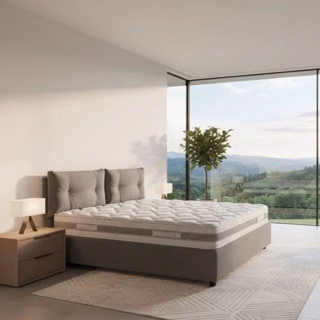 Letto Matrimoniale Talamo Italia con Contenitore a Alzata, Rivestimento in Tessuto Grigio, L/P: 160 x 200 cm – 1