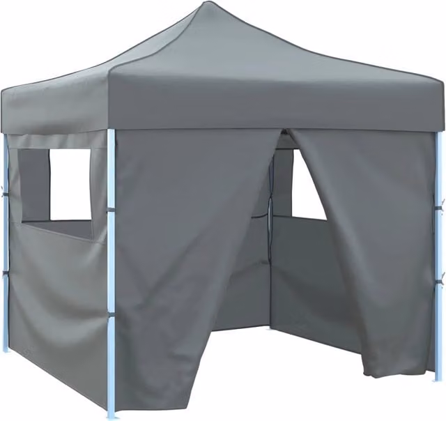 Tenda da festa Party-Tenda in tessuto Oxford e PVC colore Antracite L/P/H: 291 x 291 x 315 cm
