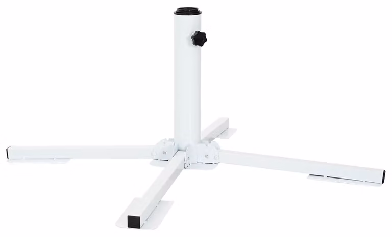 Supporto per ombrellone, colore bianco, in acciaio