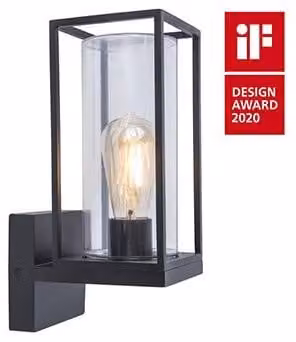 Lutec Design applique da esterno Flair antracite IP44 max. 40W E27 verticale