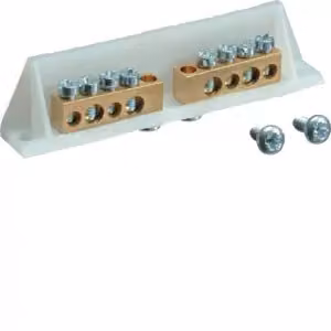 Hager vector/vector outdoor Supporto con morsetti PE/N, 2x4 morsetti