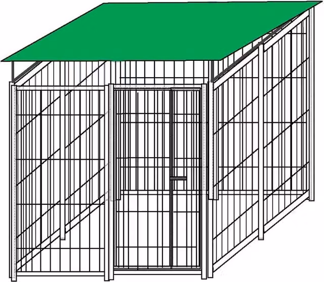 Recinzione da esterno SIDERBOX in acciaio zincato verde L: 200 cm, P: 200 cm, H: 180 cm