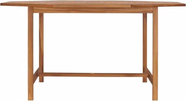 Tavolo da giardino quadrato estensibile vidaXL in legno di teak marrone L/P/H: 150 x 150 x 75 cm