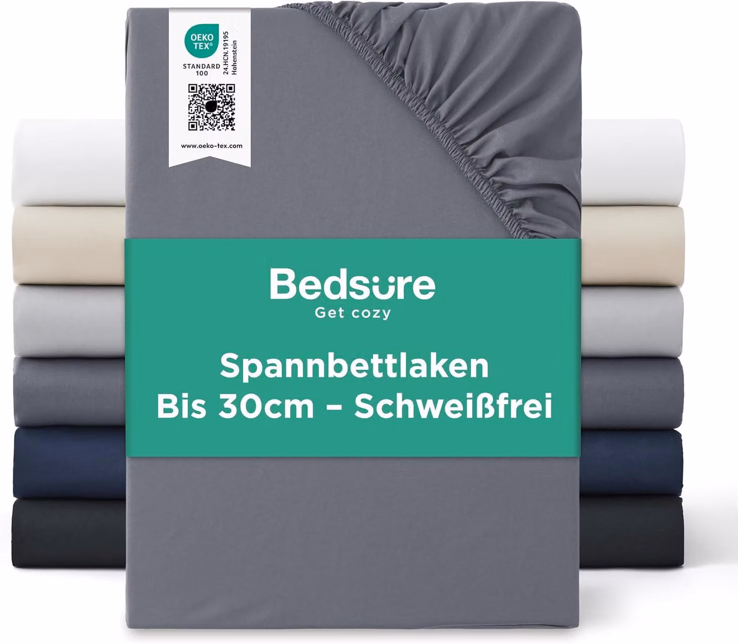 Lenzuolo per letto 90x200 cm - Microfibra certificata OEKO-TEX, adatto a letti con box e materassi spessi (fino a 30 cm di altezza)