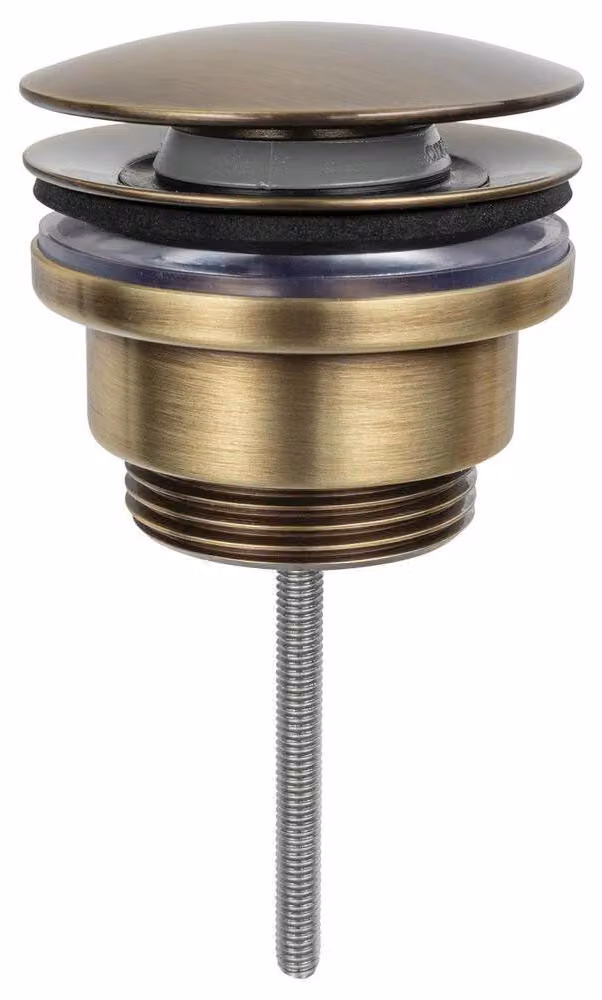 Garnitura di scarico 5/4", click-clack, tappo grande, bronzo