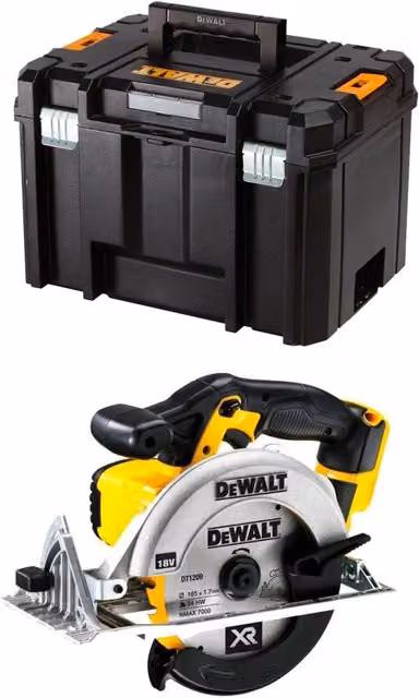 Sega Circolare DeWalt DCS391NT Gialla con Contenitore TSTAK II