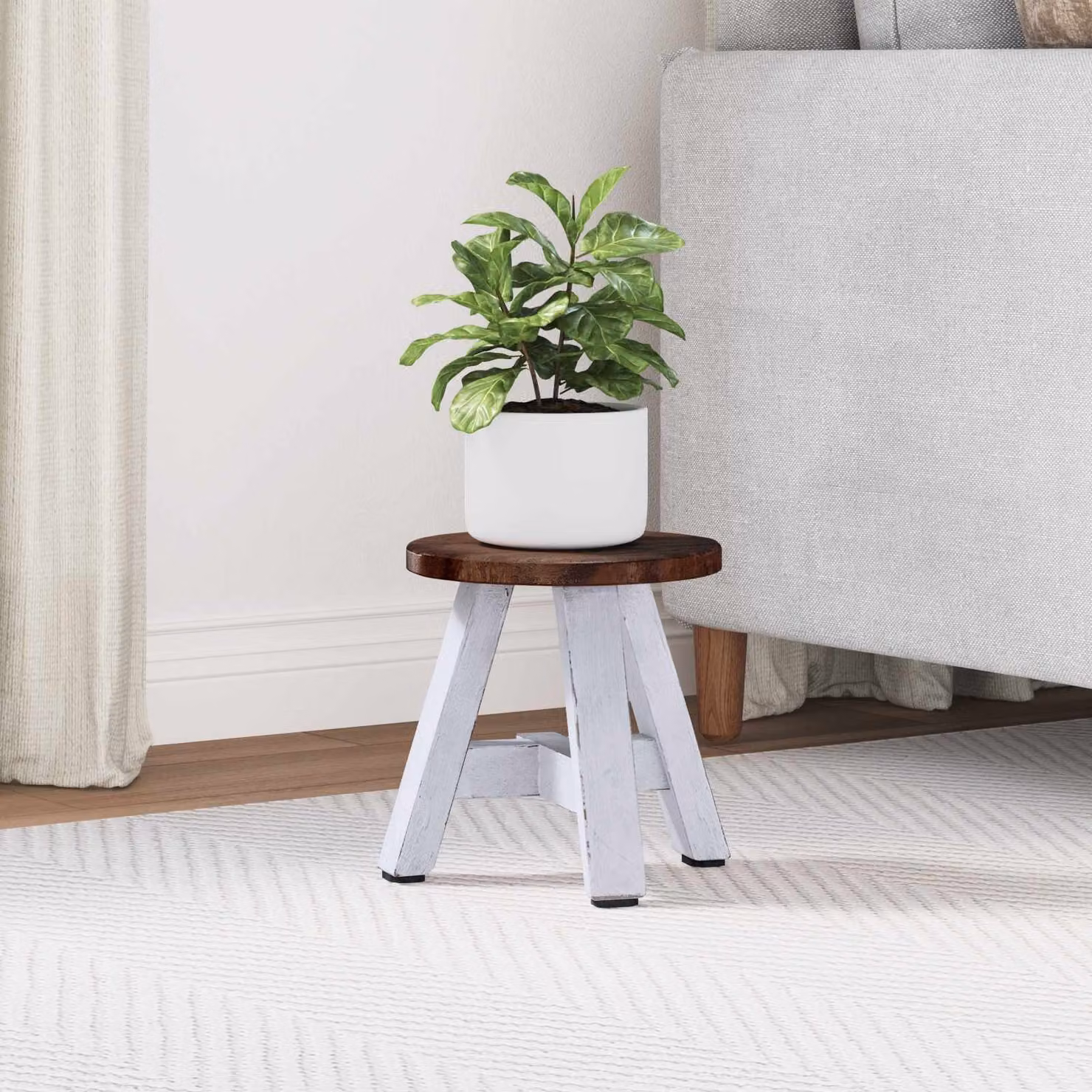 vidaXL Pouf Cubico in Legno di Mogano Naturale Marrone L/P/H: 22 x 22 x 24 cm