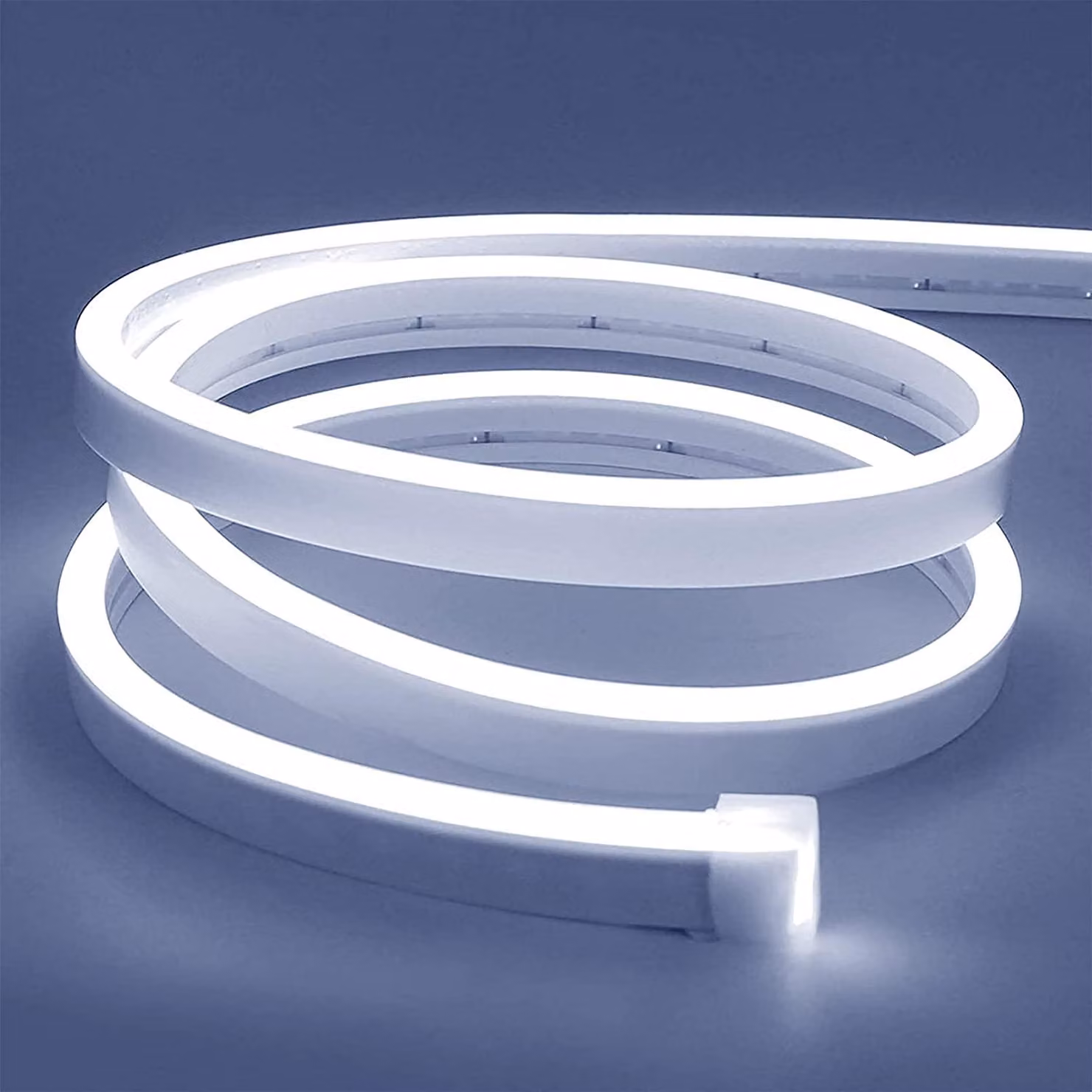 Striscia LED da 2 metri, bianco freddo, 12 V, dimmerabile, impermeabile, in silicone