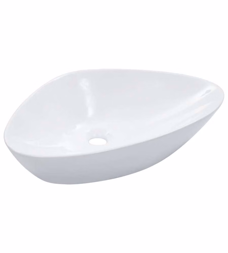 Lavandino 58,5x39x14 cm in Ceramica Bianco