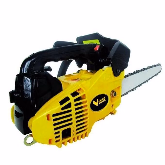 Motosega da potatura Vigor VMS-28 Nero e Giallo con barra carving da 280 mm, 25,4 cc e 800 W, sistema antivibrante e lubrificazione automatica della catena – 2