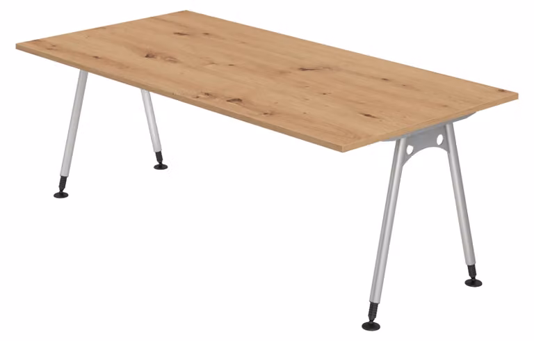 bümö Scrivania Serie A - Decorazione: rovere nodoso, dimensioni: 200 x 100 cm