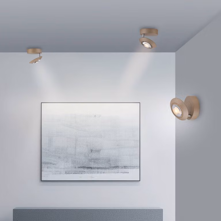 PURE Plafoniera a LED Oculis, dimmerabile, Bronzo / Ottone antico, Soggiorno / Sala da pranzo, Moderno, Plafoniera LED