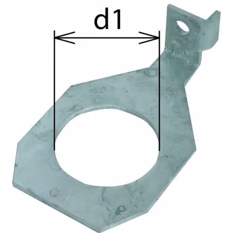Staffa di collegamento angolata Dehn IF1, diametro di foratura d1 62 mm 923362