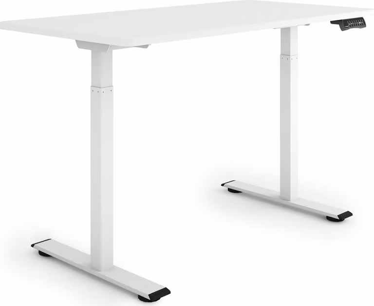 ESMART ERX-122WW 120x60cm Bianco Scrivania ergonomica regolabile in altezza elettricamente in modo continuo 73,5-122,5 cm 3 x memoria Ricordo attività Montaggio rapido