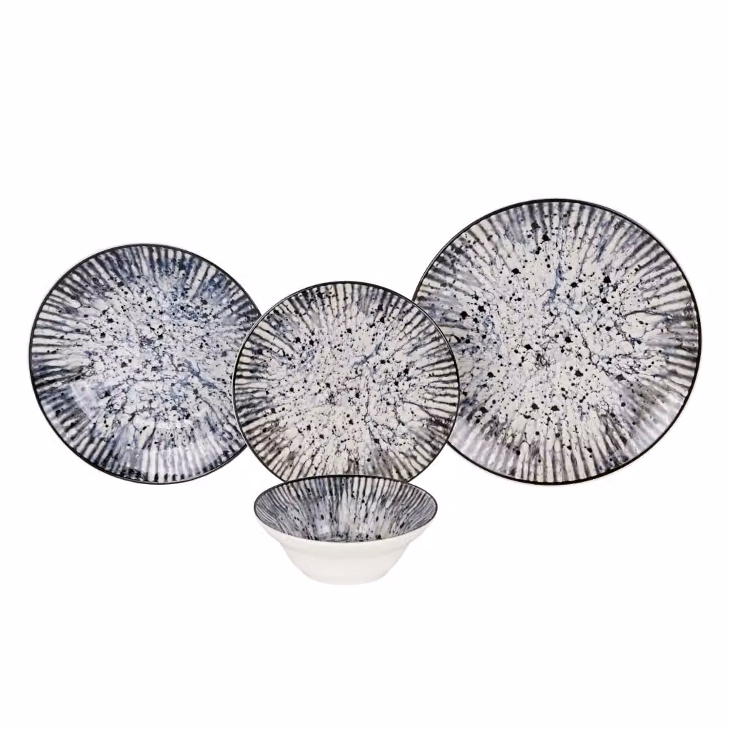 Servizio piatti DMORA Nipa in ceramica, set da 24 pezzi, multicolore – 2