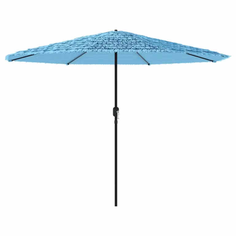 Ombrellone Giardino con Palo in Acciaio Blu 388x388x248 cm