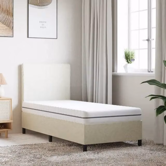 Materasso in schiuma comfort foam vidaXL bianco, media morbidezza, L/P: 90 x 200 cm