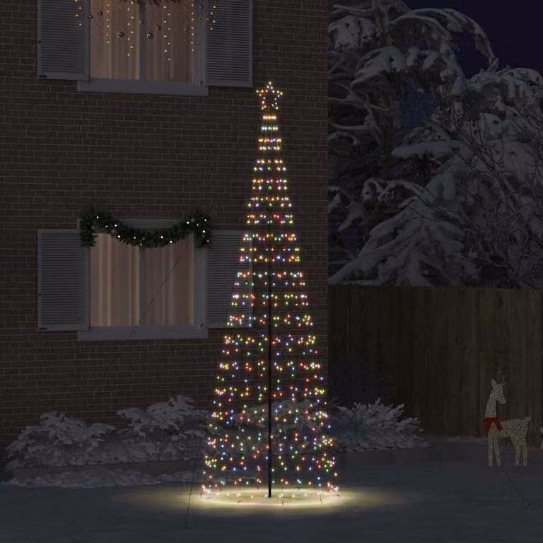 Maison Exclusive - Albero di Natale a LED EKENAS, 400 cm, 800 LED, multicolore, struttura in acciaio