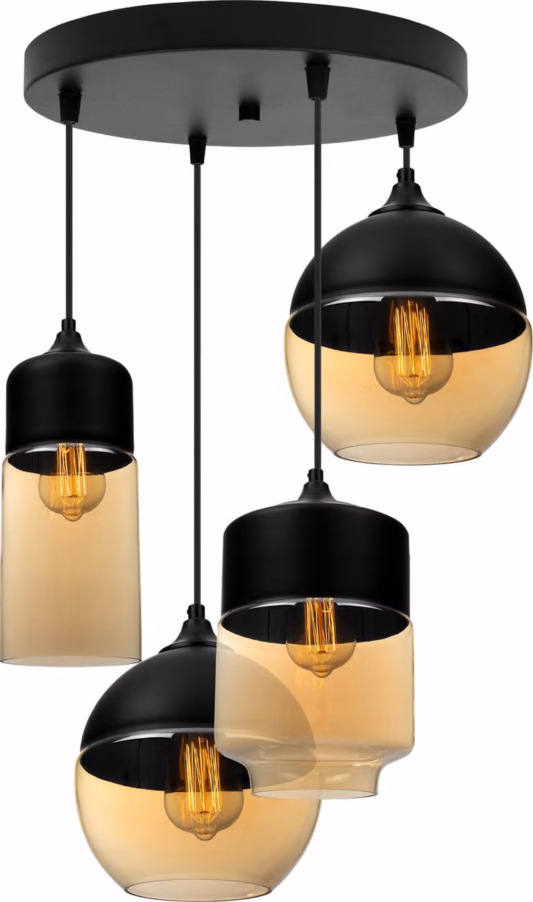 Lampadario A Sospensione, Plafonierra In Vetro, Lampada A Led